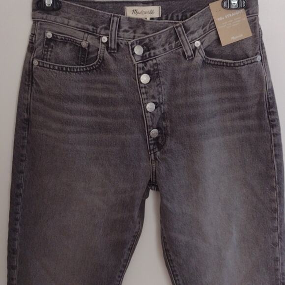 NWT Madewell Cross Tab Edition '90s Straight Jeans Size 28 in Burwick Wash Rigid - Picture 10 of 14